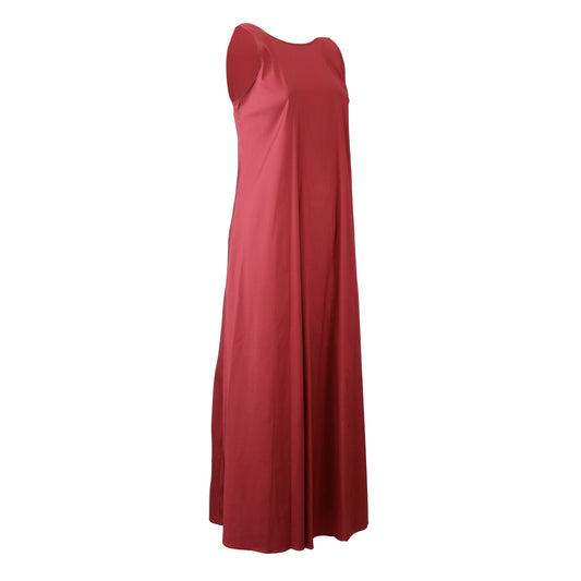ABITO SETA ROSSO GERANIO