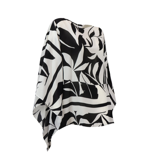 PONCHO TAMBUTO NERO E BIANCO