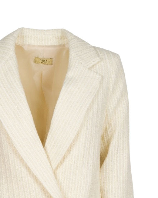 GIACCA LATTE E ORO CON PIZZO