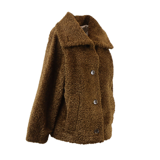 CAPPOTTO BOCCALE TEDDY MARRONE