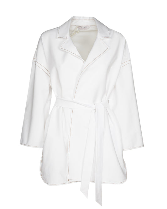 GIACCA VISONE DENIM BIANCO