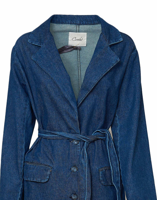 TRENCH IN DENIM BLU