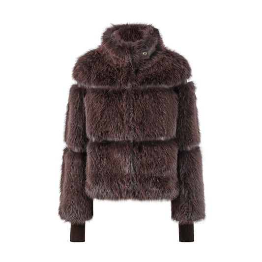 GIUBBOTTO FLUFFY MARRONE