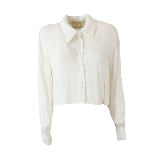 CAMICIA CROP BIANCA